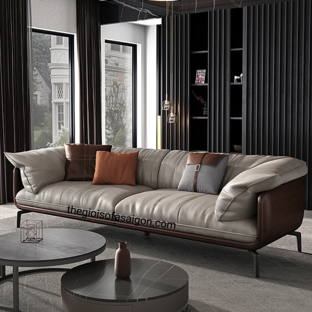 sofa da bò giá rẻ chất lượng